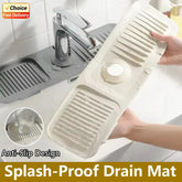 Silicone Faucet Splash Guard Pad Slope Drip Catcher Tray Behind Sink Toilet Soap Storage Kitchen Bathroom Organizer