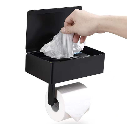 Sara Toilet Paper Holder with Stainless Steel Multi-Function