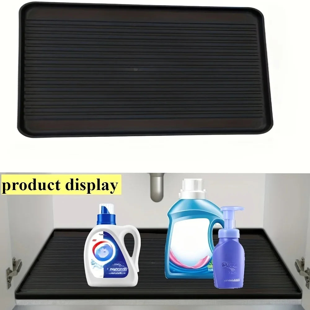 Durable Under-Sink Mat - Waterproof Drip Tray Liner For Kitchen & Bathroom Cabinets, Easy-Clean Storage Solution